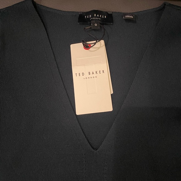 Ted Baker Top Dark Turquoise Size 0. New with tags. - Picture 2 of 3